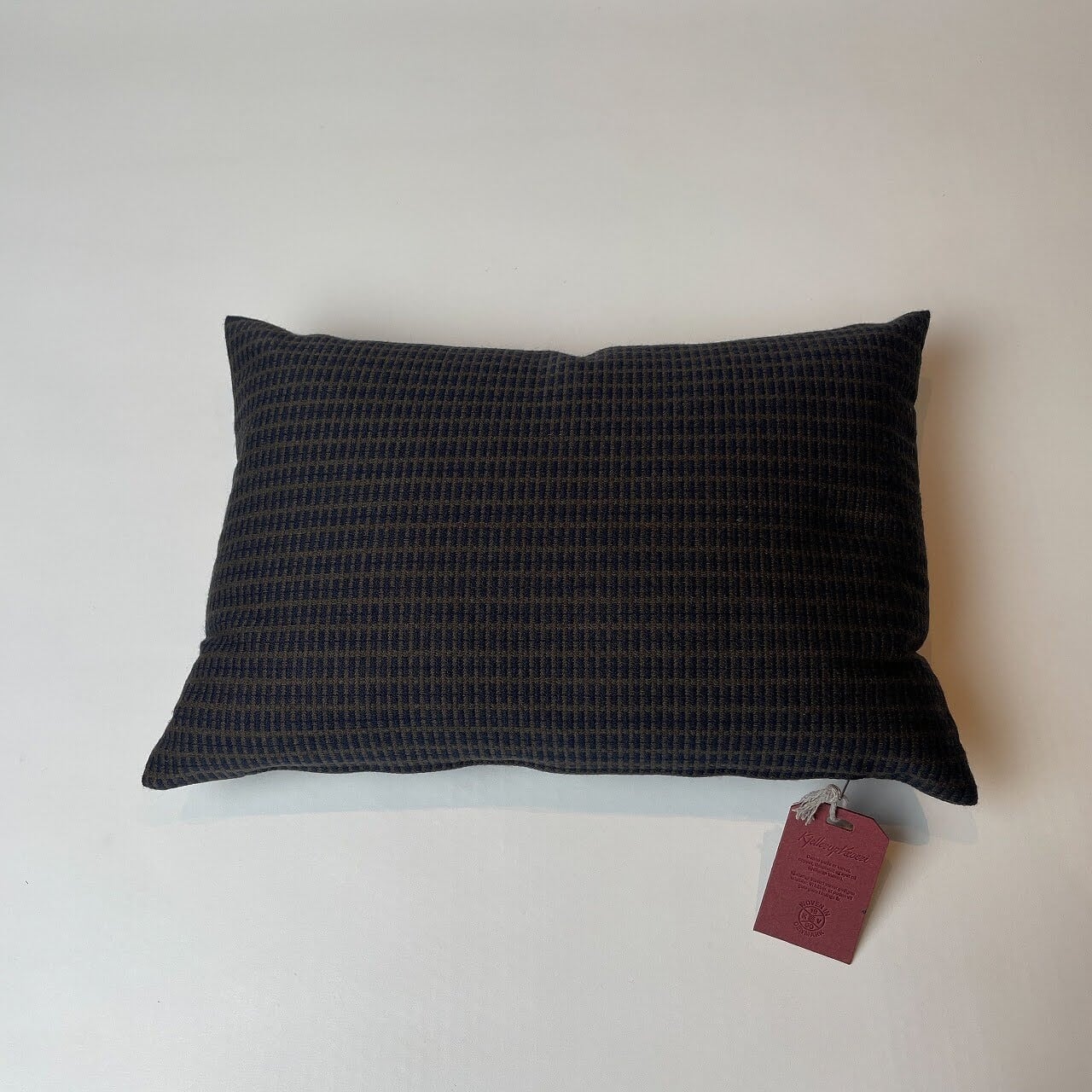 Wool Cushion KV21 (Chocolate / Navy)