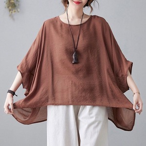 OVERSIZED BATWING SLEEVES LIGHTWEIGHT SHIRT M-17632