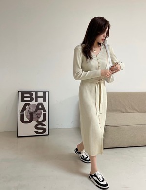 ニットカーデワンピ　AJ1050-2220