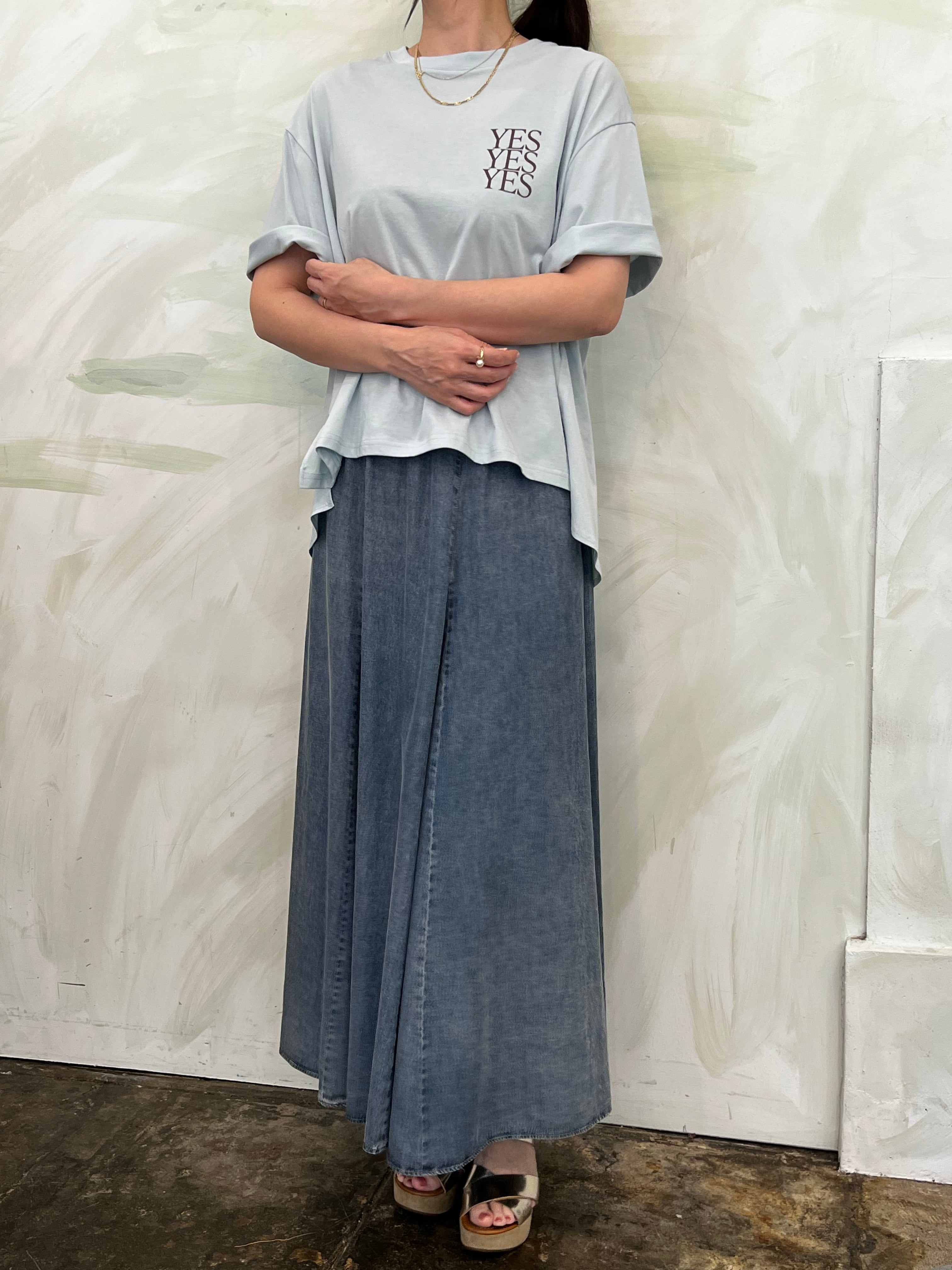 BLUE FRONCE/ひんやり軽やかデニムタックワイドパンツ | 20ｰtwentyｰ