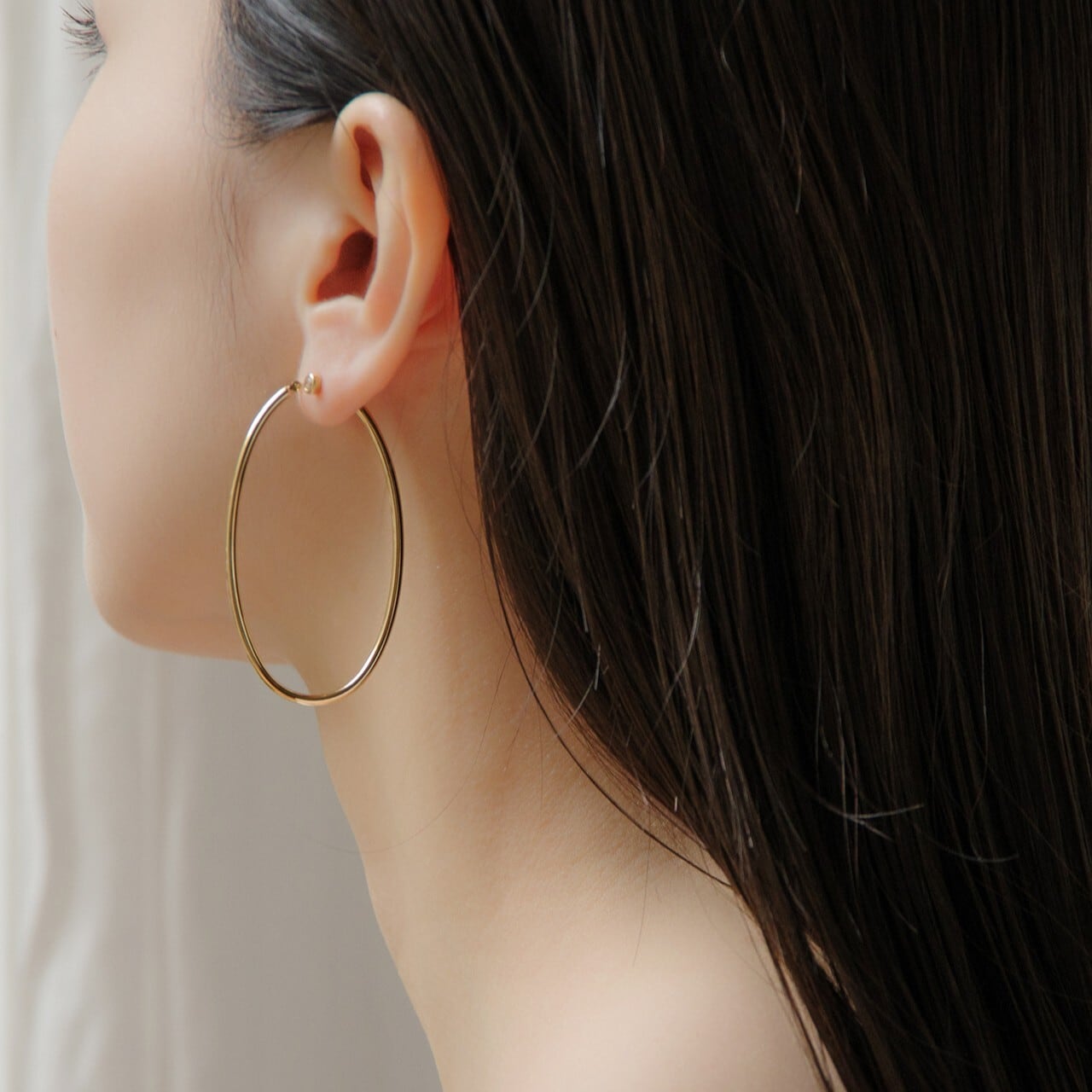 K18イエローゴールド オーバルフープピアス【MKY0079P1】 | MONICE/モニス