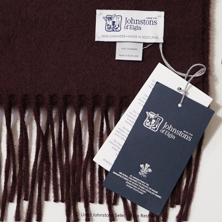 【新品】 Johnstons カシミヤ 大判ストール チョコレート 新品☆ジョンストンズ 中判 ストール【Chocolate】チョコレート