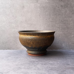 やちむん FUCLAY 植木鉢 鉢 FUCLAY black 釉薬  沖縄県今帰仁の窯 やちむん 植物 沖縄  【fuc_pot-13】