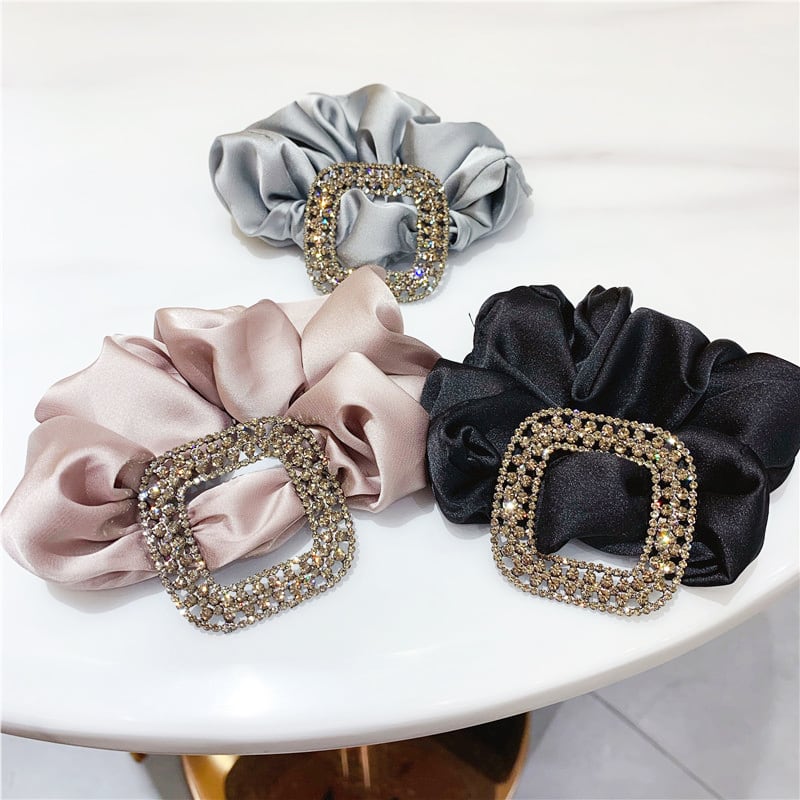 じゃらじゃら ヘアゴム ローズクォーツ バラの香水瓶仕立て♡ おめかし