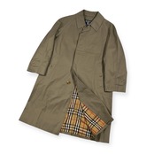 Burberrys バーバリー 裏チェック ステンカラーコート ノバチェック 94-175 /ベージュ/ビンテージ/C-TK83