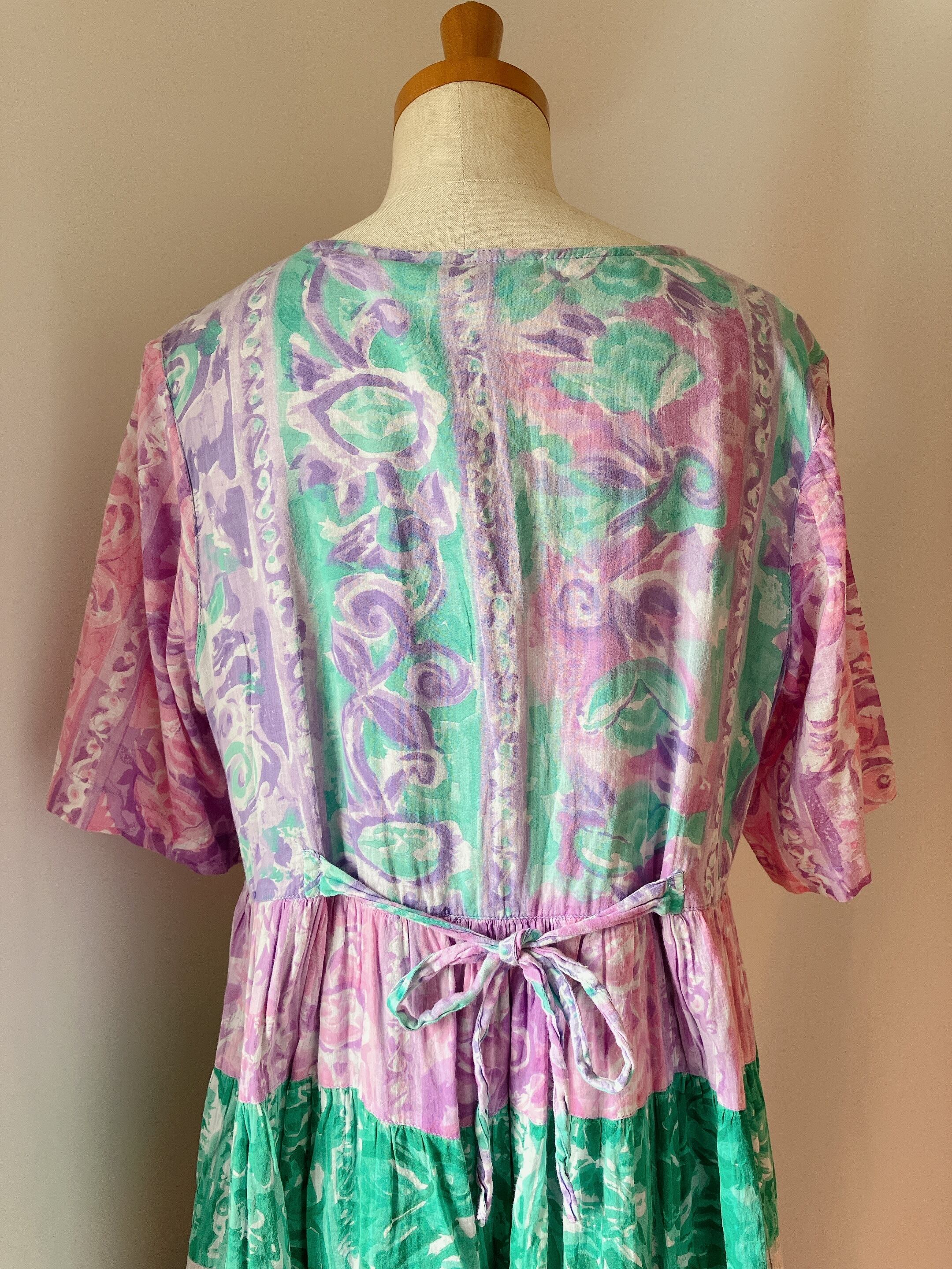 used レトロ インド綿 ワンピース 古着 ヴィンテージ vintage