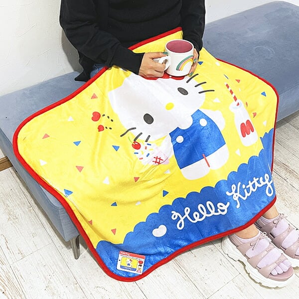 サンリオ ハローキティ ふわふわブランケット イエロー ひざ掛け