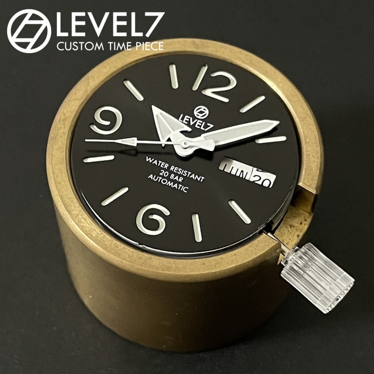 針】【HD-NO1】3針：ホワイト ルミナス グリーン蓄光（平時：ホワイト  