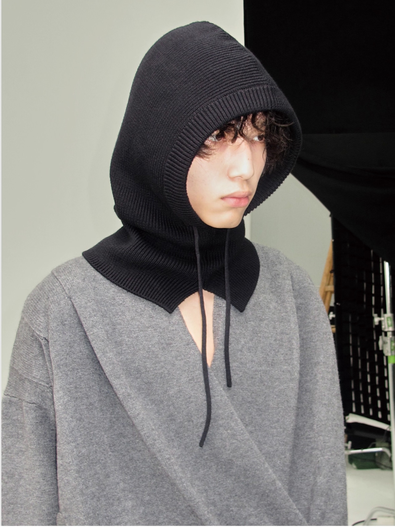 JCAESAR STUDIO Drawstring Knit Balaclava