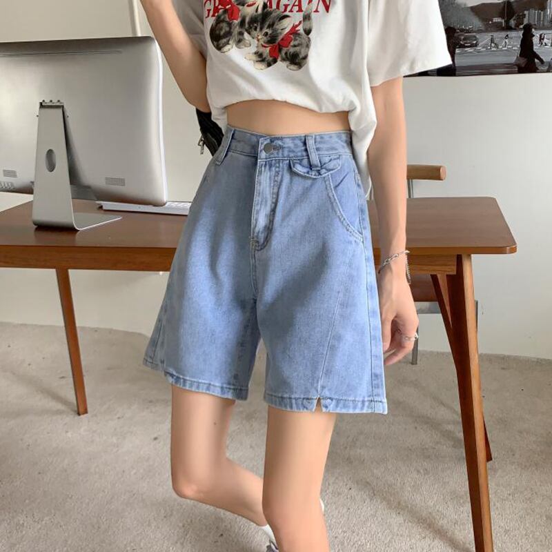 ショーツ サマー薄手ハイウェストウェストルーズワイドレッグAラインパンツ 夏物 ブルマー ワイドパンツ YY-ファッション78154542557