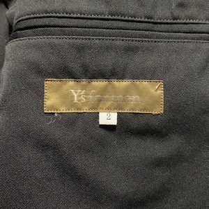 Y’s for men black gabardine tailored jacket