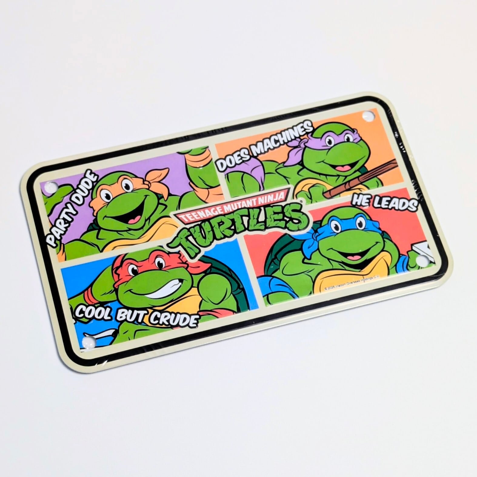 【 BIKER CM PLATE / ミニプレート 】Teenage Mutant Ninja Turtles ( ティーンエイジ ミュータント ニンジャ タートルズ ) / CM PLATE / CMプレート / ライセンスプレート 〚アメリカン雑貨 アメトイ〛