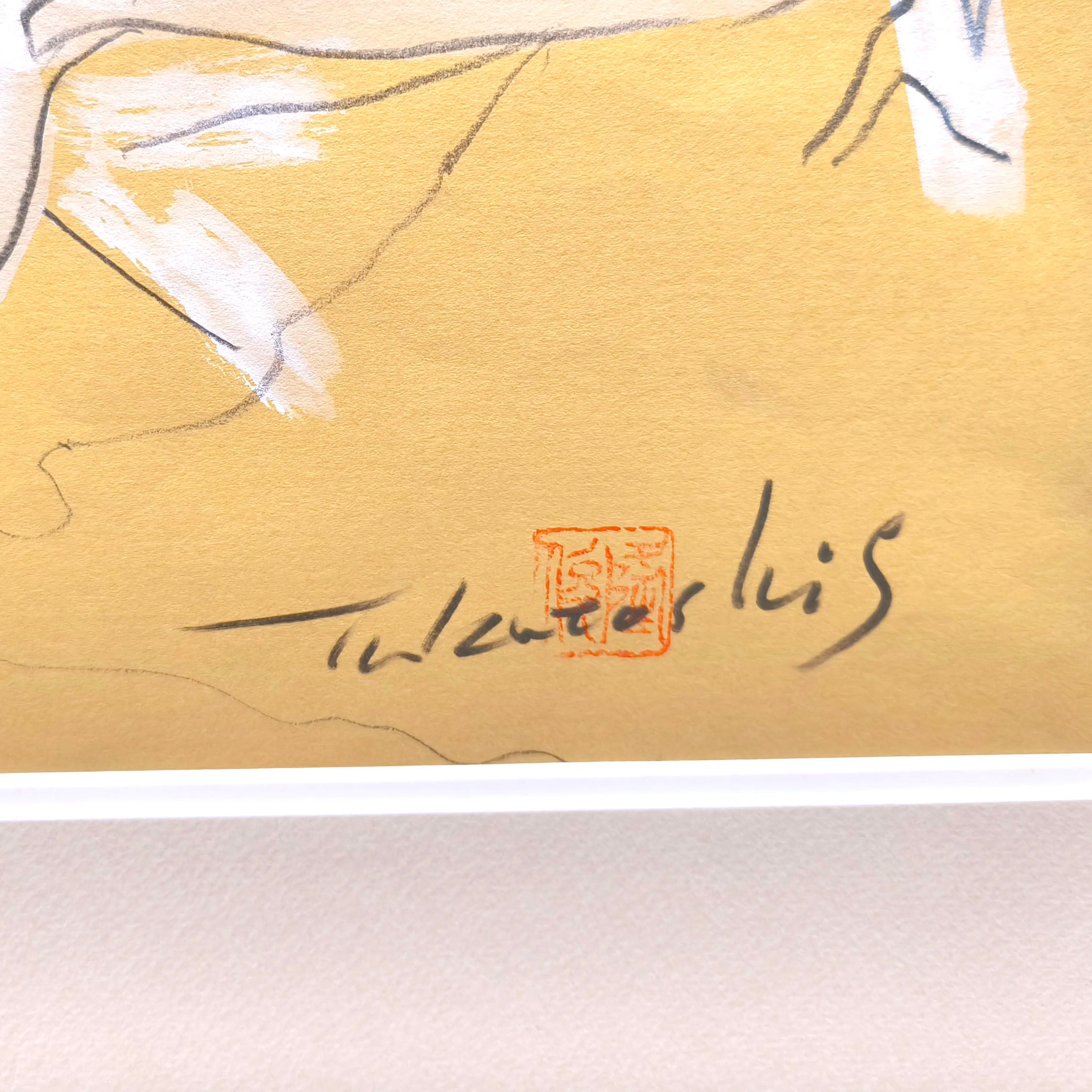 斉藤隆俊・裸体画・ラフ画・水彩・No.250416-11・梱包サイズ120