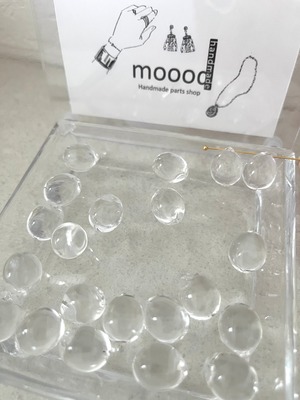 【14pcs】12mm鈴丸ドロップクリアアクリルビーズ/スペーサー/