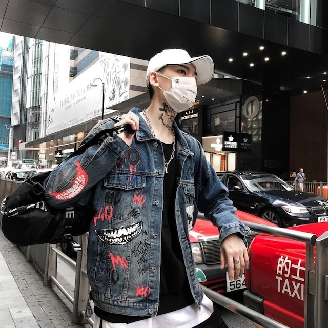 Joker メンズ ストリート デニムジャケットa1002 Freedom Styly Zero Joker メンズ ストリート デニムジャケットa1002 Freedom Styly Zero