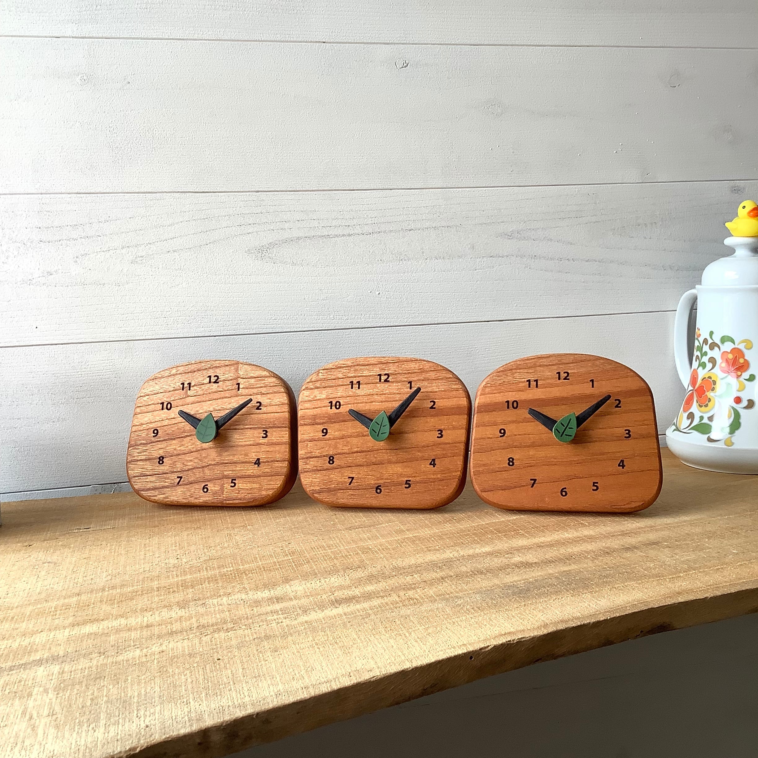 ケヤキ 森の三連時計 有機三連時計（時計一個の価格です） | ユリイカ