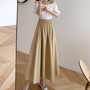 スカート レディース 送料無料 ロング Aライン　ウエストゴム 春夏秋 131996