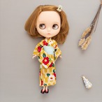 【夏限定】浴衣セット（黄色モダン帯水色）リカちゃんネオブライス