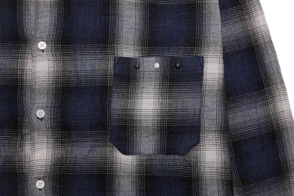 ☆RIIZE ウォンビン 着用！！【RSSC】RIVET DYED CHECK SHIRT - NAVY
