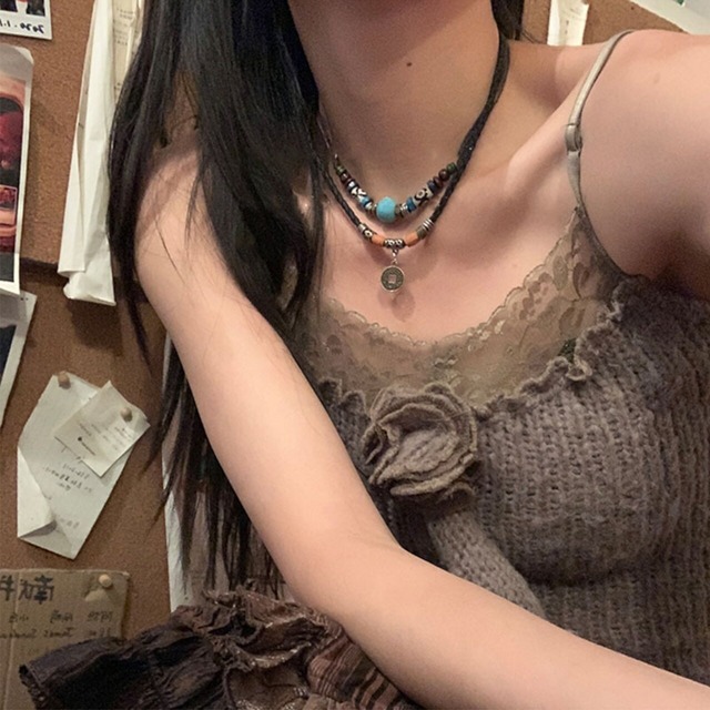 Somedayif手つくりの民族重ねネックレス 5s