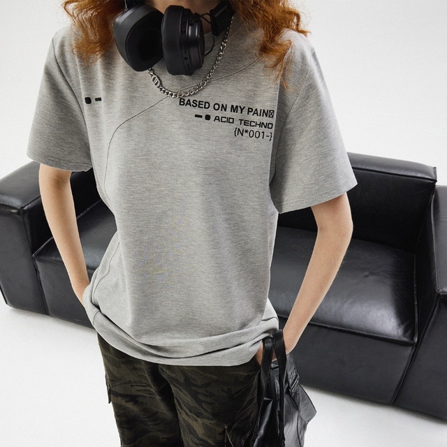 wave line logo short sleeve tee　ウェーブラインロゴ半袖ティー　J0841