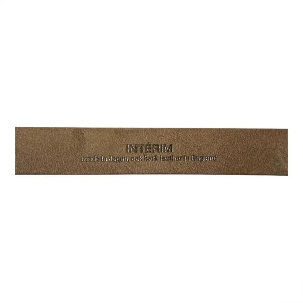 INTERIM (インテリム) 25mm CROSS GRAIN OAK BARK LEATHER BELT A.NUT