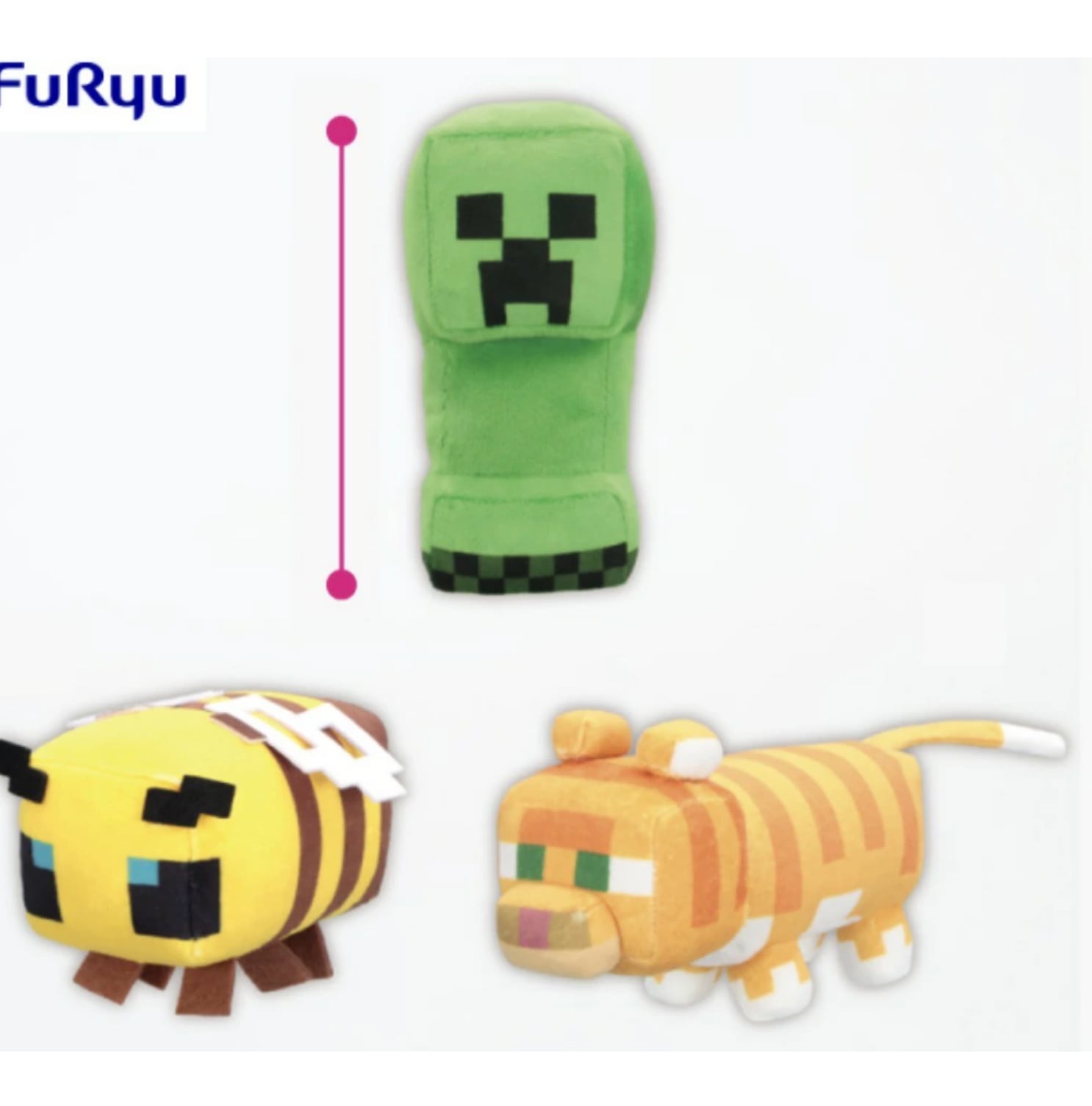 マインクラフト ぬいぐるみ：クリーパー：ハチ：ネコ エンダーマン