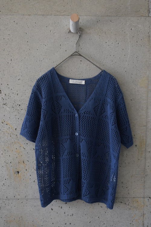 Star-patterned crochet cardigan