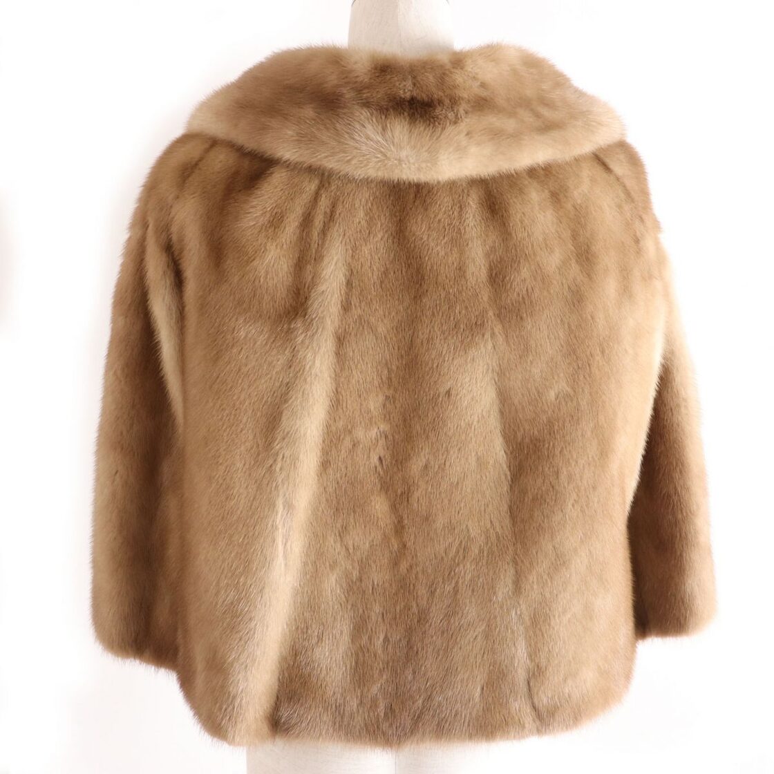 極美品☆EMBA MINK エンバ ミンク 本毛皮ポンチョ/ケープ ライト 