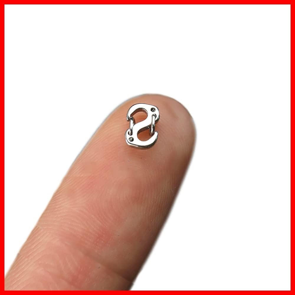 2個】304ステンレス鋼のS字型接続金具 金属パーツ ブレスレット