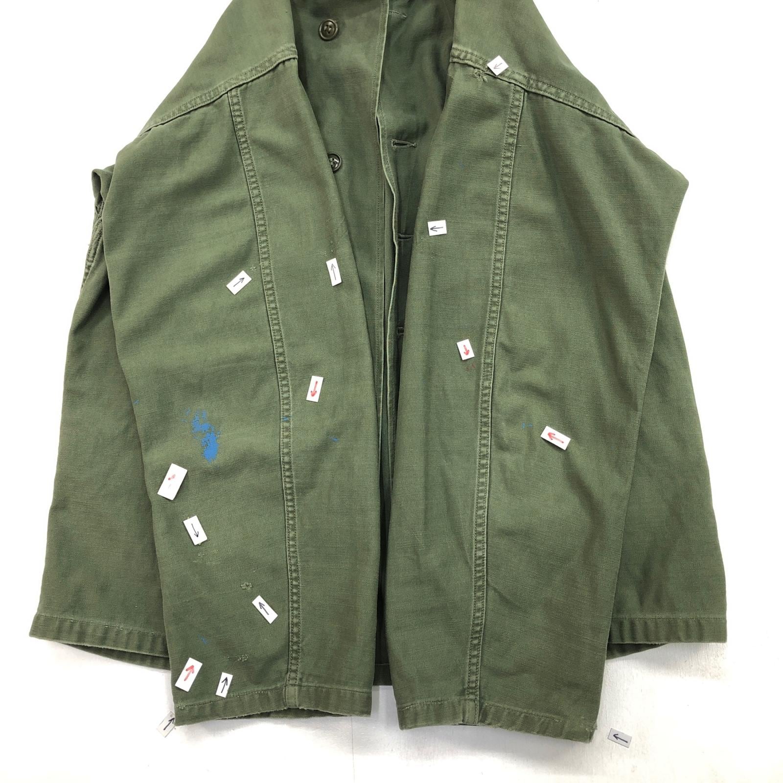 実物　us army ユーティリティシャツ 1st 60s 筒袖 U.S.ARMY 50−60年代 USA製 OG-107 ユーティリティシャツ UTILITY