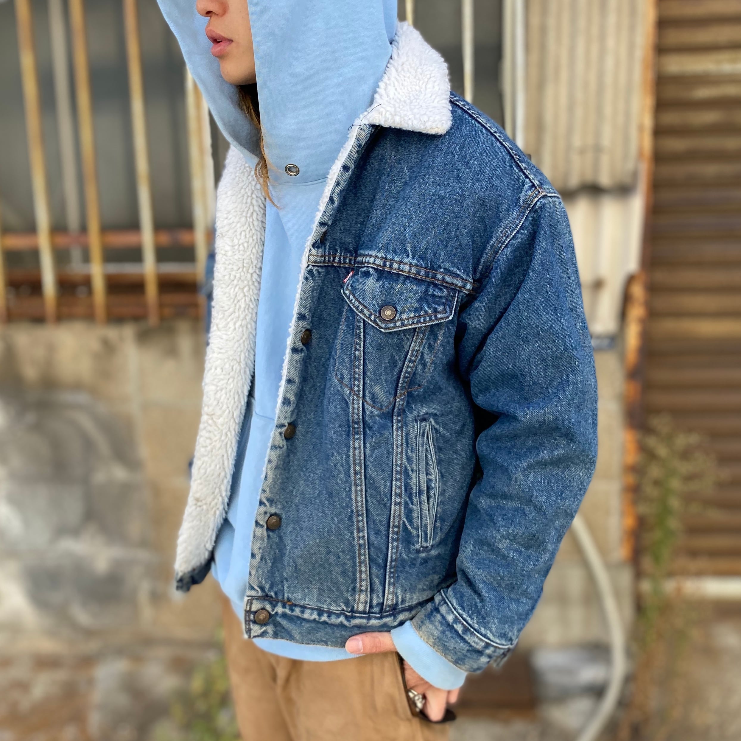 80〜90年代 ビンテージ USA製 Levi's リーバイス 70608 デニムボアジャケット メンズS 80s 90s ヴィンテージ 古着  【デニムジャケット】【VTG】 | cave 古着屋【公式】古着通販サイト powered by BASE