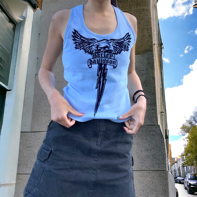 【LADIES】black cargo mini skirt