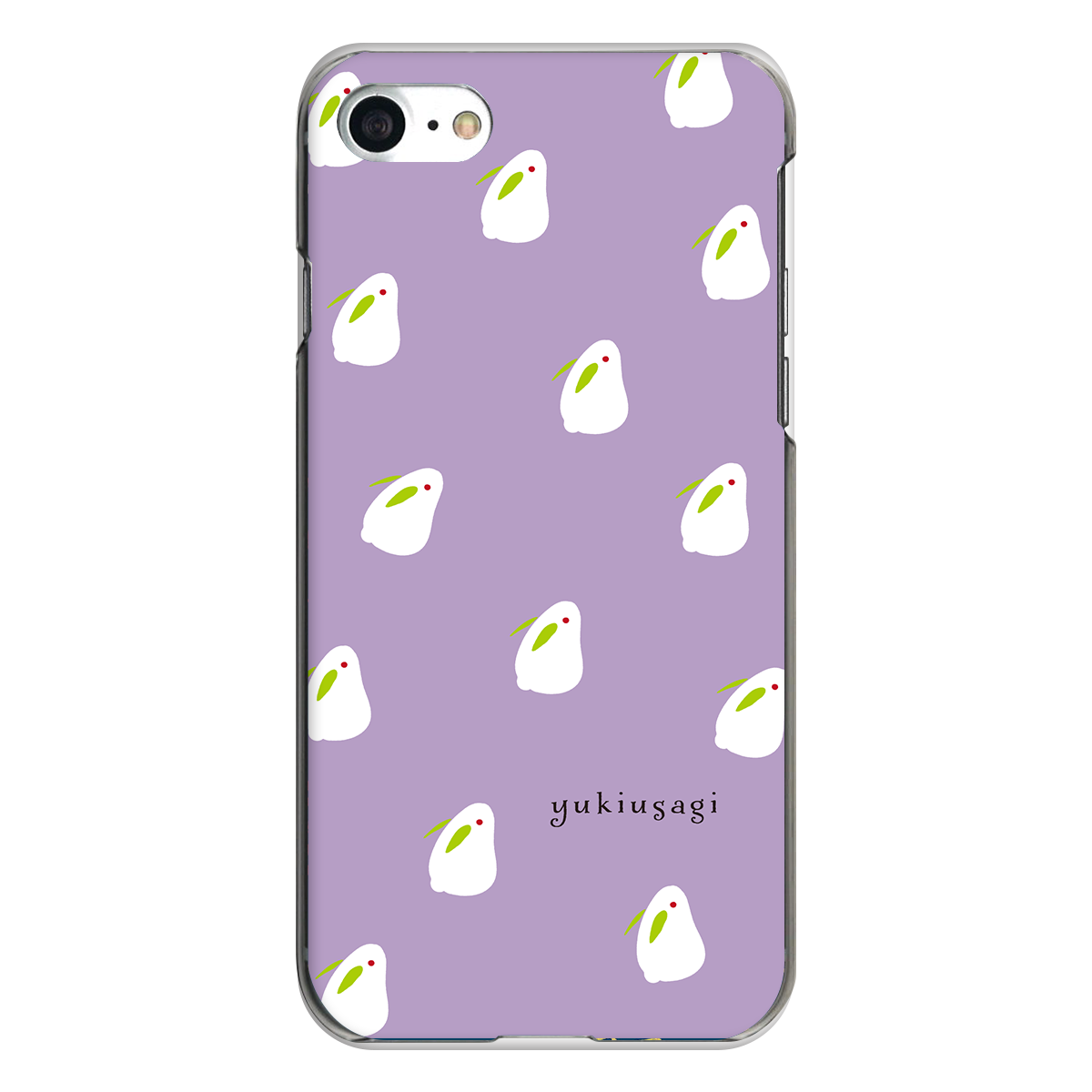 iPhone対応 スマホ ハードケース クリア 雪うさぎA いっぱい 民芸 デザイナーズ 【iPhone17 / iPhone16e / AQUOS / Xperia 他 iPhone / Android ほぼ全機種対応】 |desr2600