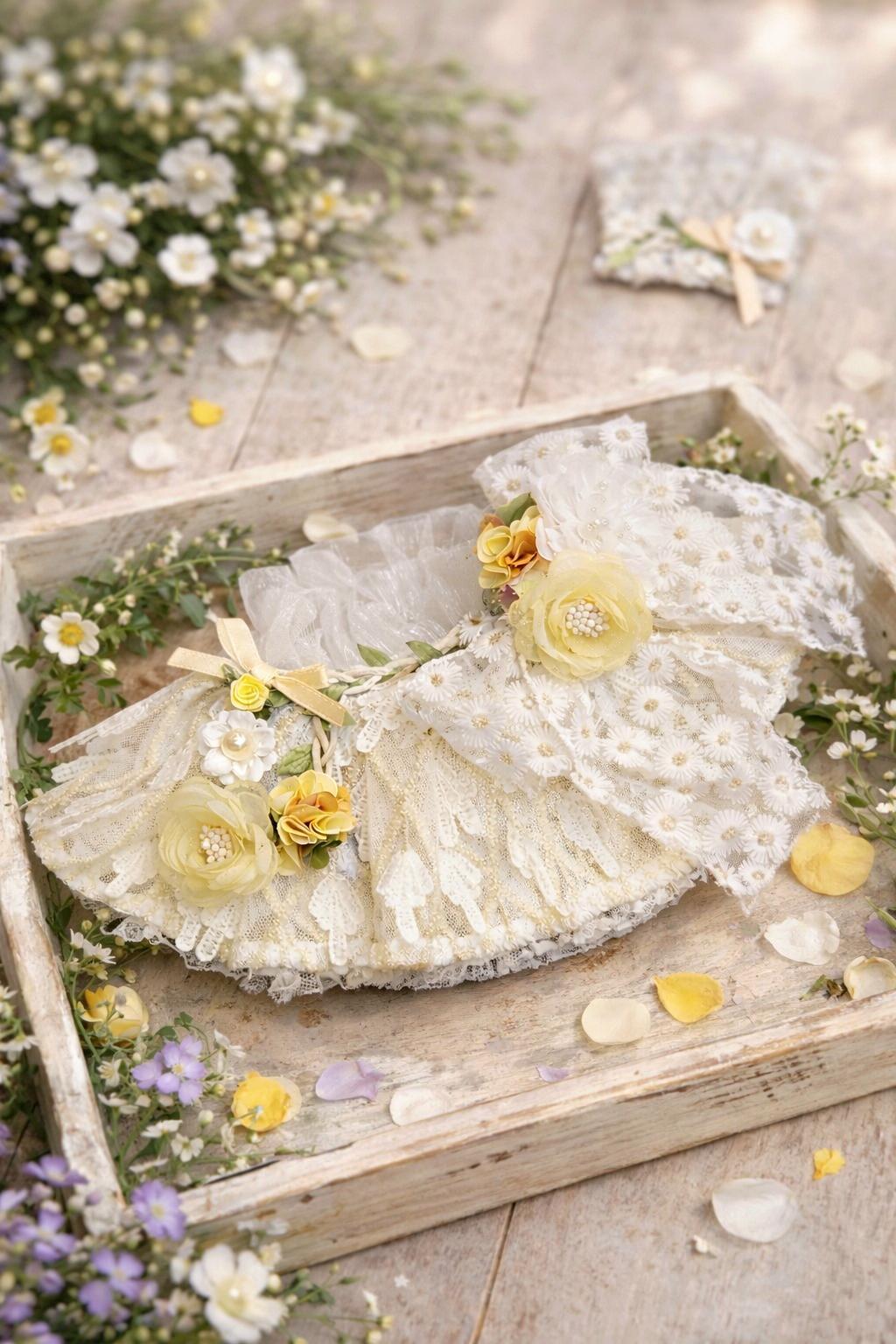 予約【Loocia】Misty Garden Cape (Yellow)