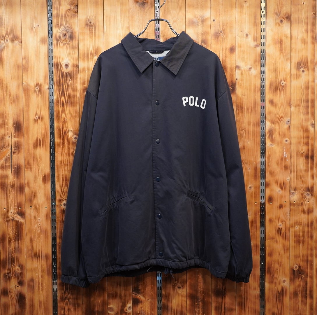 90s Polo by Ralph Lauren コーチジャケット　名作 90s Polo Ralph Lauren コーチジャケット ネイビー XL/ラルフローレン