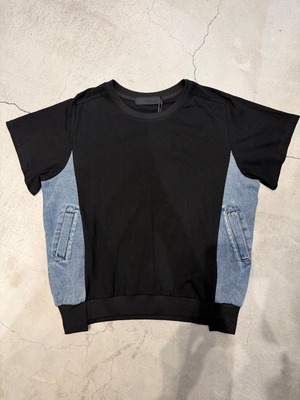 【MICALLE MICALLE】レディースデニム切り替えトップス