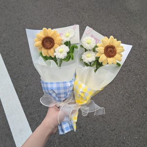 【夏季限定】himawari bouquet mini -gingham-／ ひまわりブーケミニ ギンガム | fuwafuwa flower