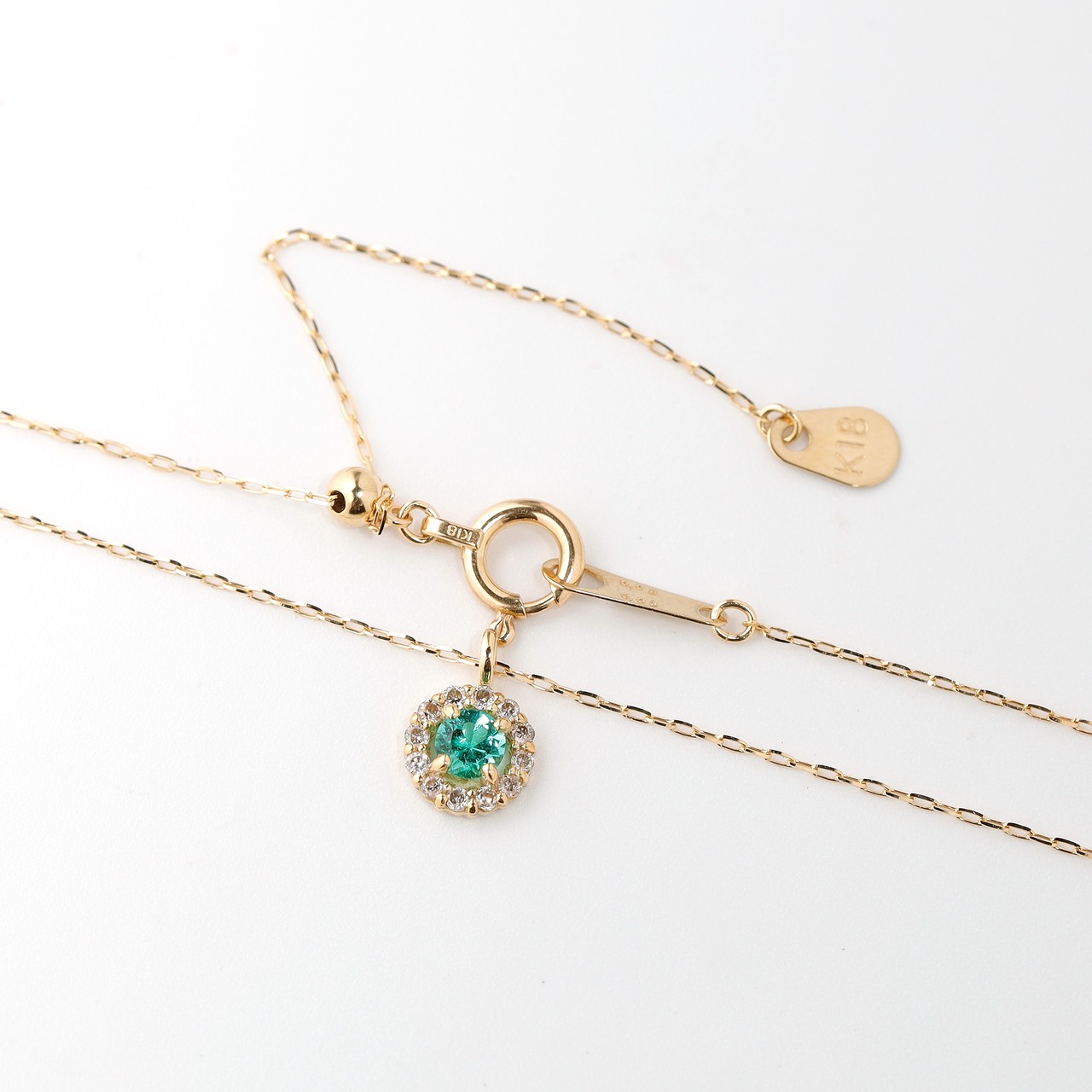 エメラルド ネックレス K18 / 0.080ct / DA 0.060ct