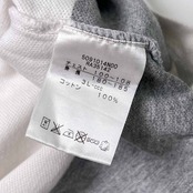 CANTERBURY OF NEW ZEALAND カンタベリー ボーダー 鹿の子 半袖 ポロシャツ ラガーシャツ 3L/グレー×ホワイト メンズ