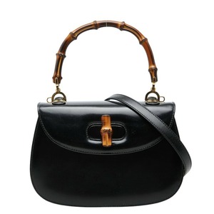 グッチ バンブー ハンドバッグ ショルダーバッグ 2WAY 000 46 ブラック レザー レディース GUCCI 【中古】
