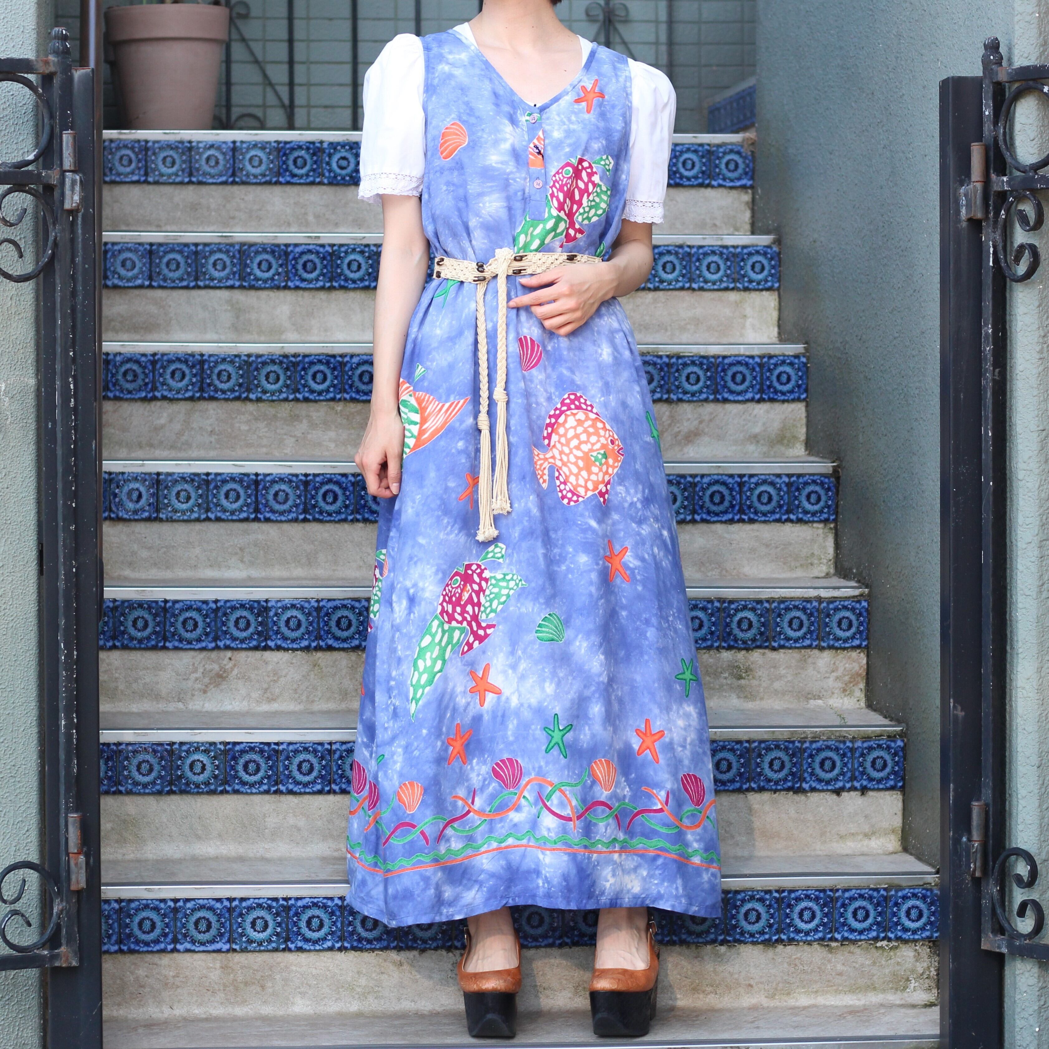 くすみ水色 leslie fay ビンテージ ワンピース - 通販 - www