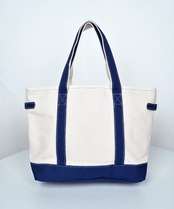 【直営限定ITEM】マルチワッペンターンロックトートバッグ TYPE-F (IVORY/NAVY)　CQ-48515H