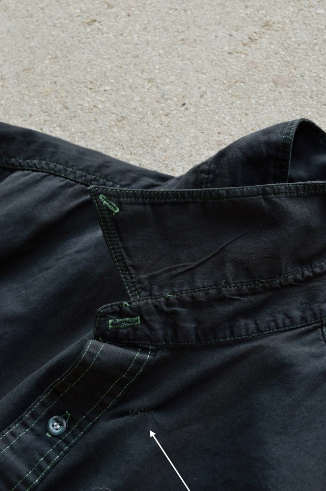 ANCHOR BAY From USA "Custom Dyed Black" Cotton BD Shirt Made in Dominican Republic アンカーベイ 90s 黒染めカスタム