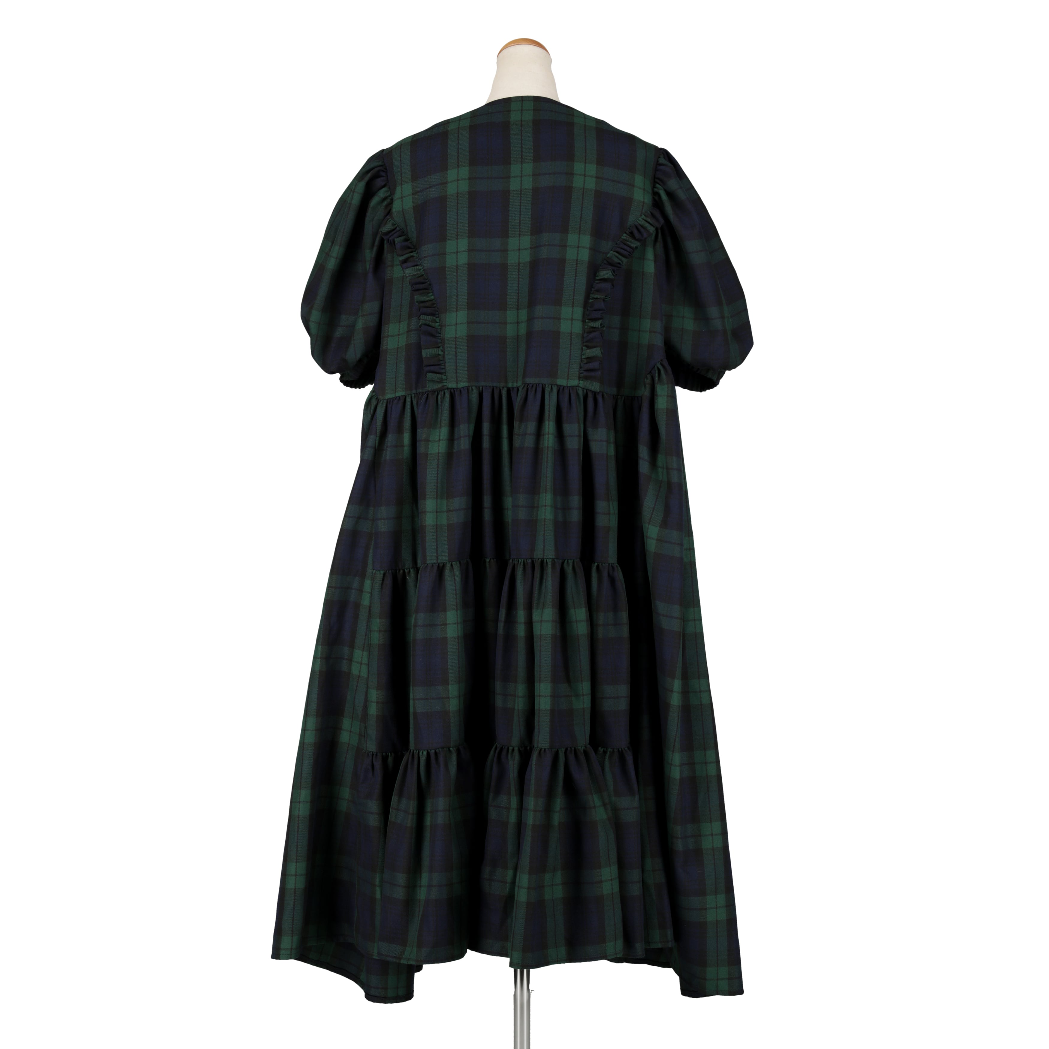 ボンテージバルーンスリーブワンピース　GREEN