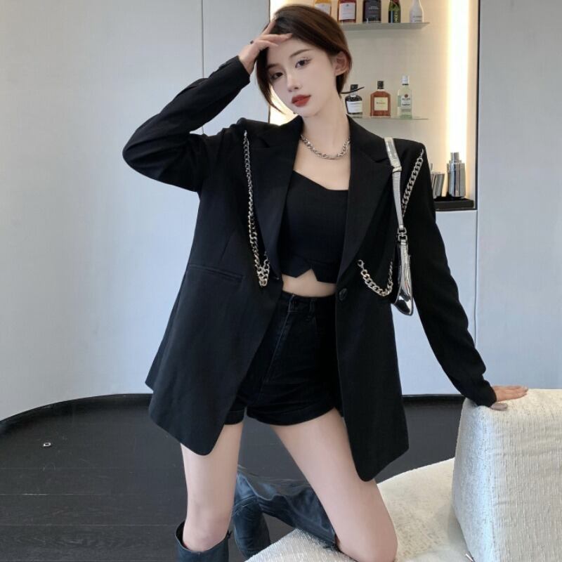 スタイルオータムルーズカジュアルジャケット ストリート 秋物 ハンチェンe86428101987