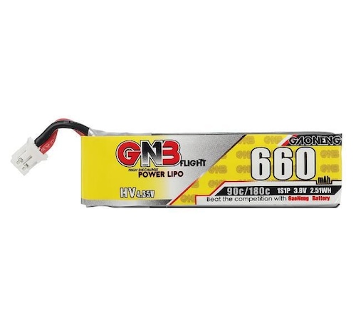 ◆GNB HV 3.8V 660mAh 90C-180C NH2136 ,PH2.0 FPVレーシングドローン用プラグ