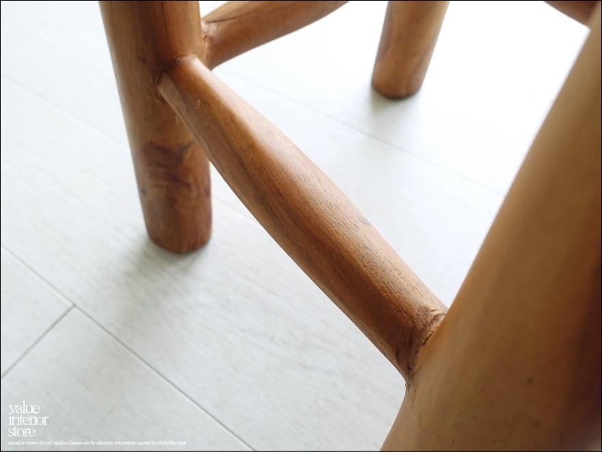 チーク無垢材 スツール / CirN 椅子 イス ナチュラル ベンチ カフェ