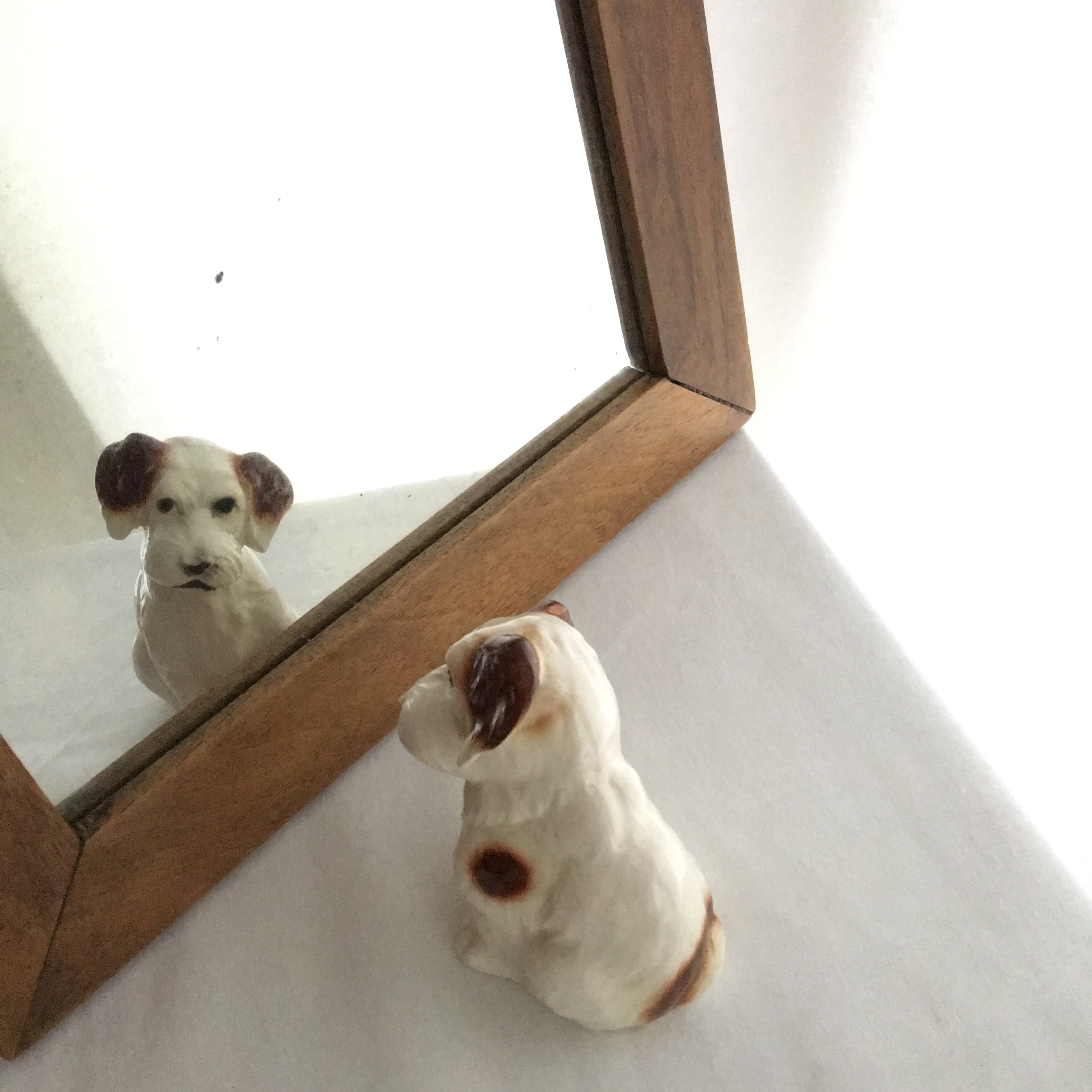 木製 ミラー 鏡 フランス アンティーク ブロカント