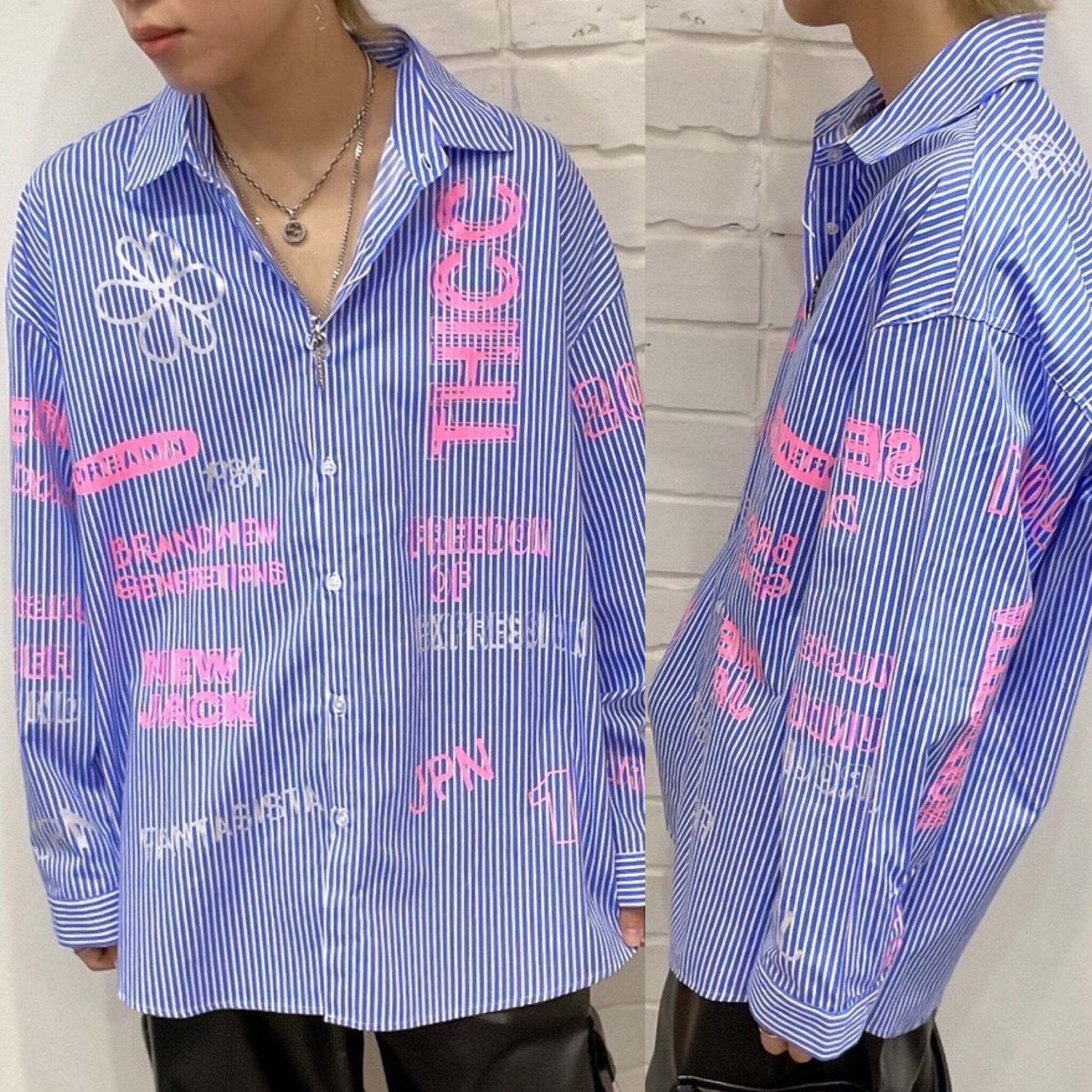 THICC 男女兼用ストライプシャツ　6COLOR LDH FANTASTICS 目黒蓮 niziu 夏服